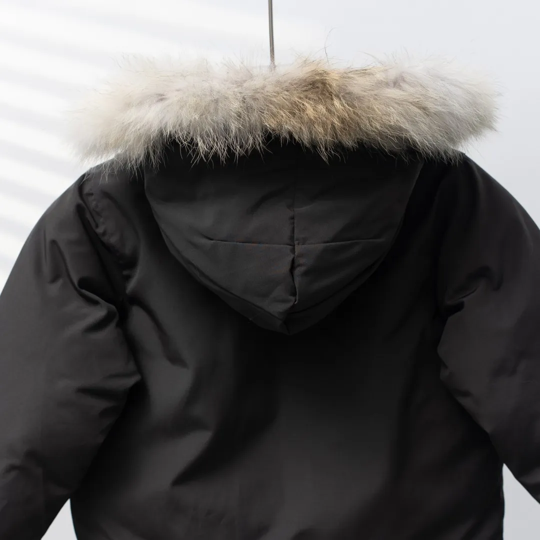 P660 CANADA GOOSE丨Canada Goose C08 children's clothing, children's hooded down jacket Color: graphite Size: 110-160